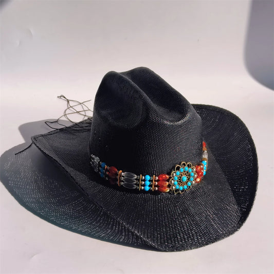 Boho Beaded Cowboy Hat