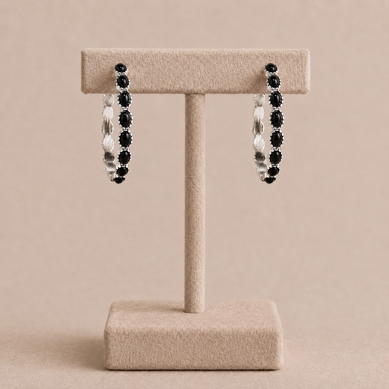 Desert Stone Hoop Earrings