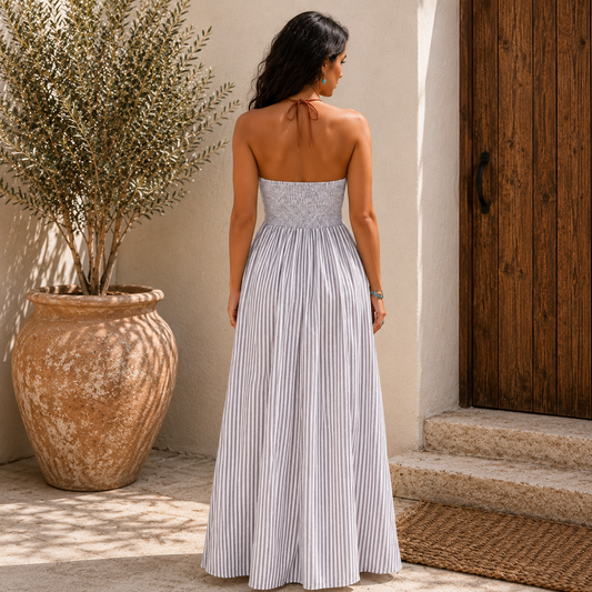Sun Washed Stripe Maxi Dress