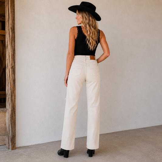 Desert Bone Straight Jeans