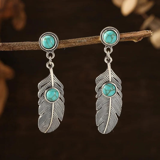 Antique Feather Earrings