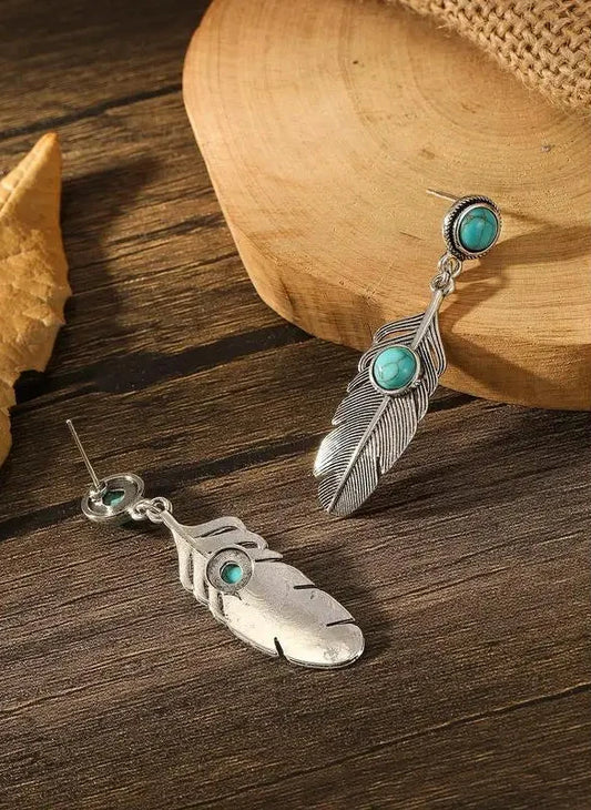 Antique Feather Earrings