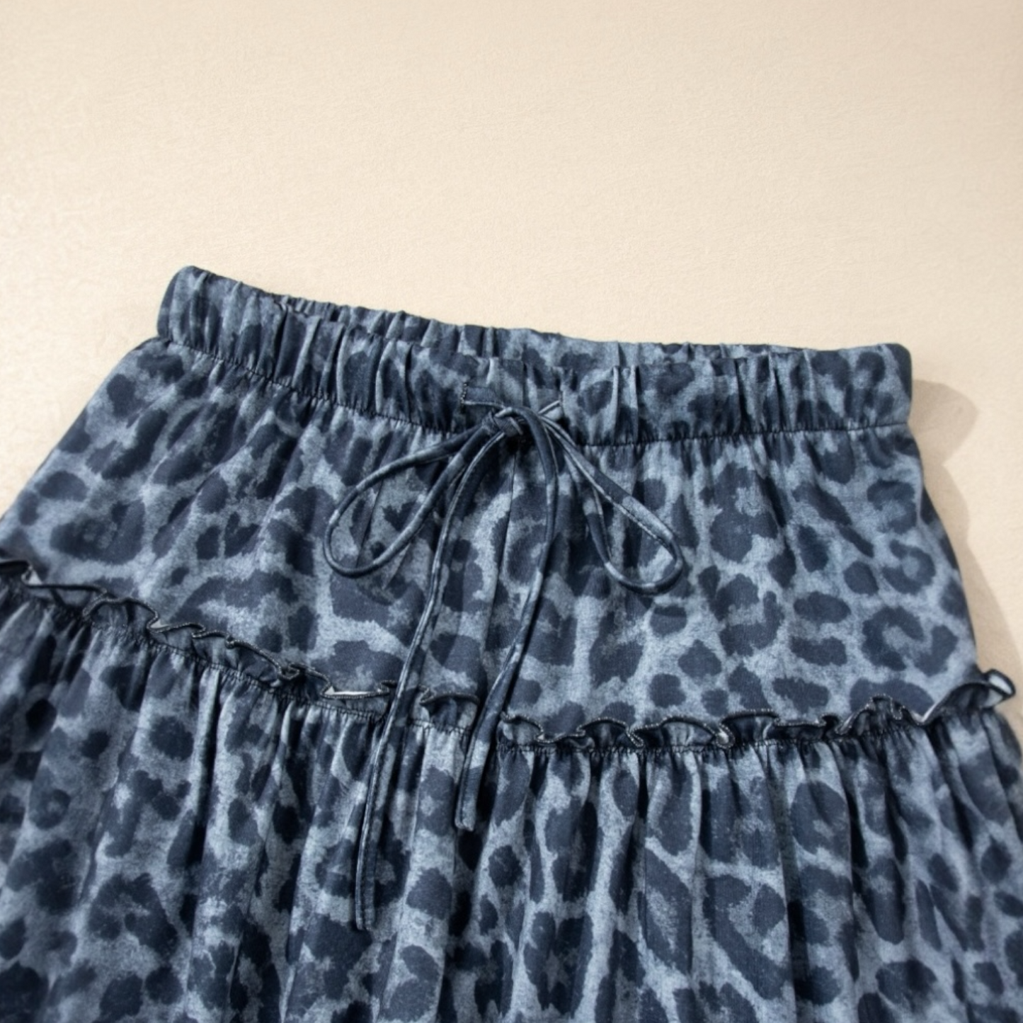 Blue Roan Leopard Ruffle Pants