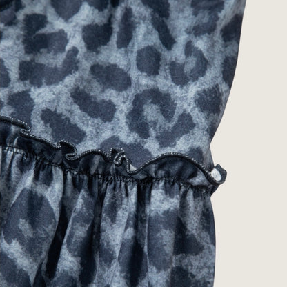 Blue Roan Leopard Ruffle Pants