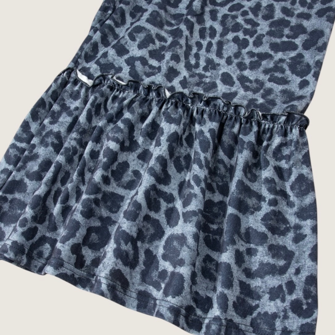 Blue Roan Leopard Ruffle Pants