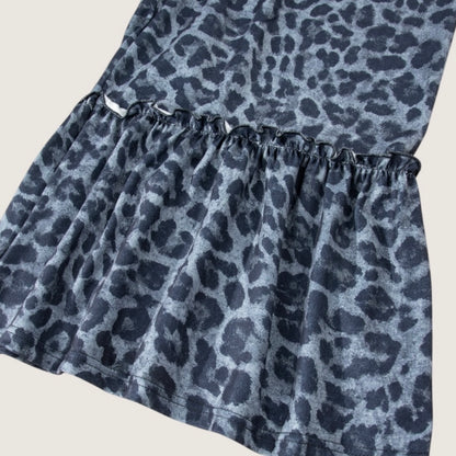 Blue Roan Leopard Ruffle Pants