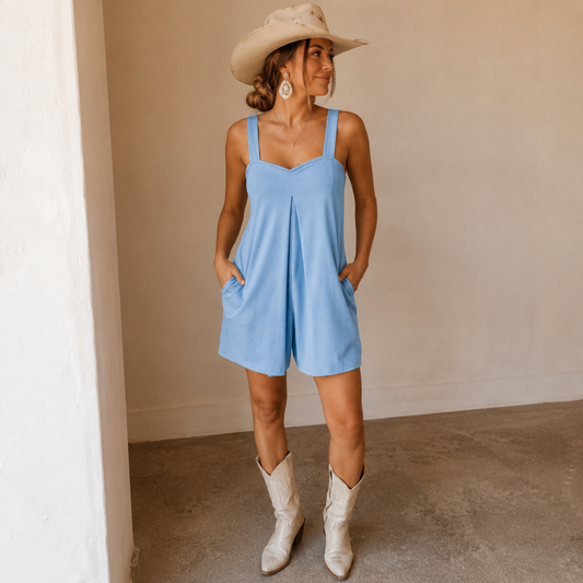 Bluebell Drift Pocket Romper