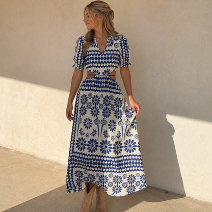 Canyon Bloom Cutout Maxi Dress