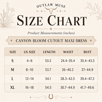 Canyon Bloom Cutout Maxi Dress