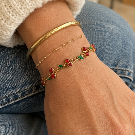 Cherry Outlaw 18K Gold-Plated Charm Bracelet