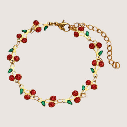 Cherry Outlaw 18K Gold-Plated Charm Bracelet
