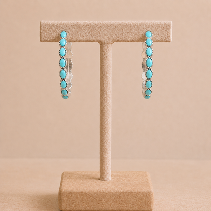 Desert Stone Hoop Earrings