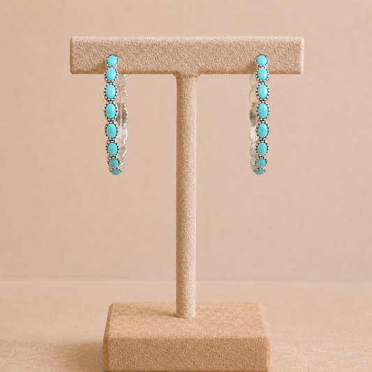 Desert Stone Hoop Earrings