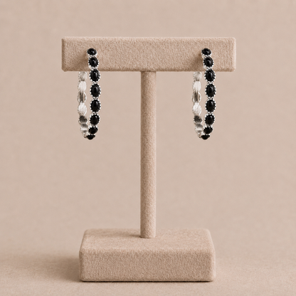 Desert Stone Hoop Earrings