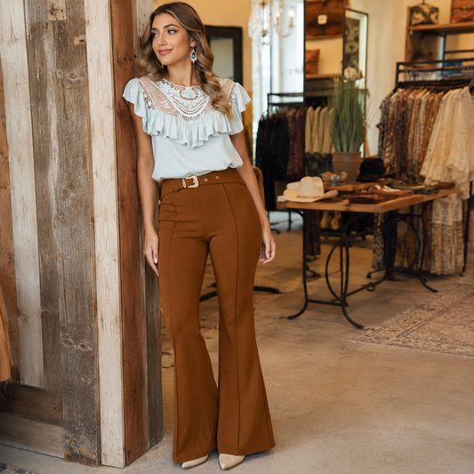 Prairie Lace Ruffle Blouse