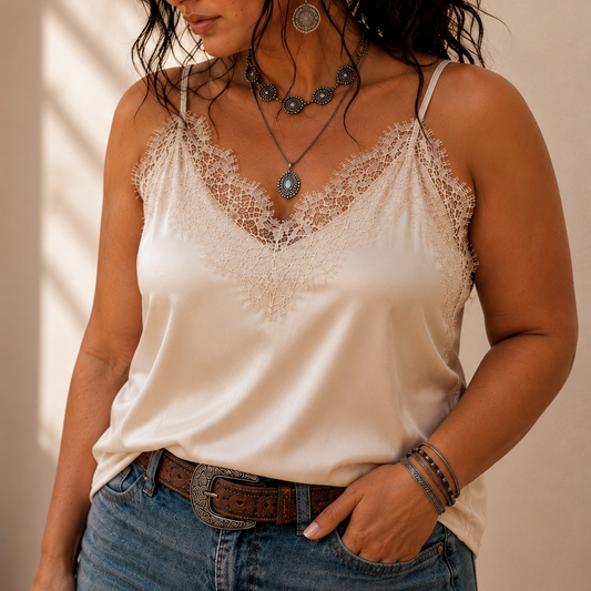 Ivory Prairie Lace Top