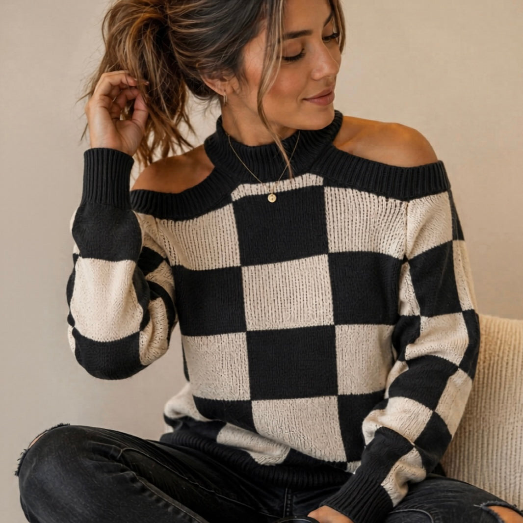 Last Call Cold Shoulder Sweater