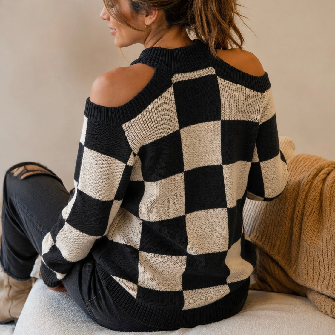 Last Call Cold Shoulder Sweater