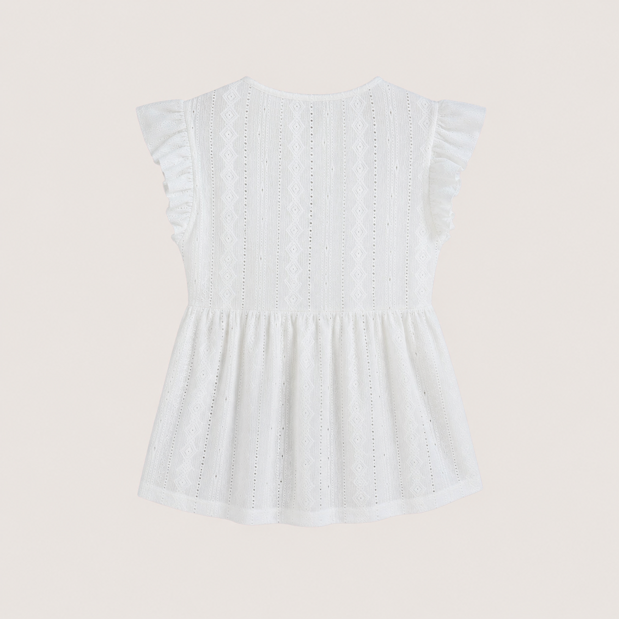 Prairie Belle White Eyelet Ruffle Blouse