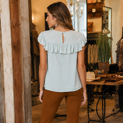 Prairie Lace Ruffle Blouse