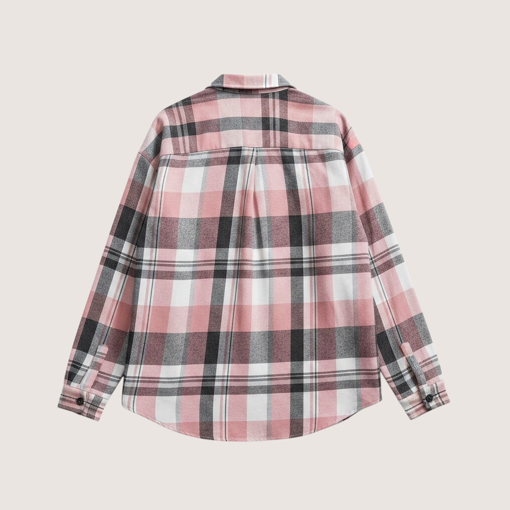 Rosie Roads Oversized Plaid Button-Up
