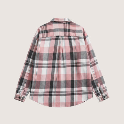 Rosie Roads Oversized Plaid Button-Up