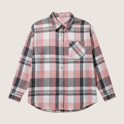 Rosie Roads Oversized Plaid Button-Up