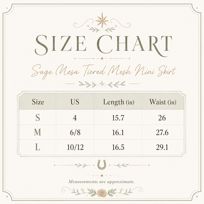 Sage Mesa Tiered Mesh Mini Skirt