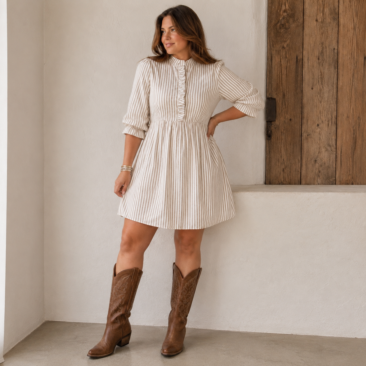 Sundown Sweetheart Striped Mini Dress
