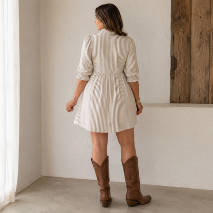 Sundown Sweetheart Striped Mini Dress