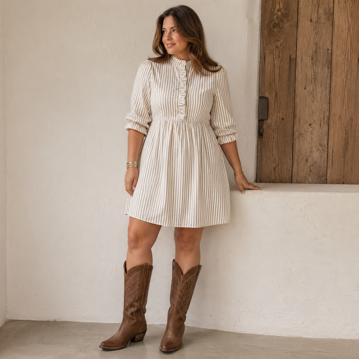 Sundown Sweetheart Striped Mini Dress