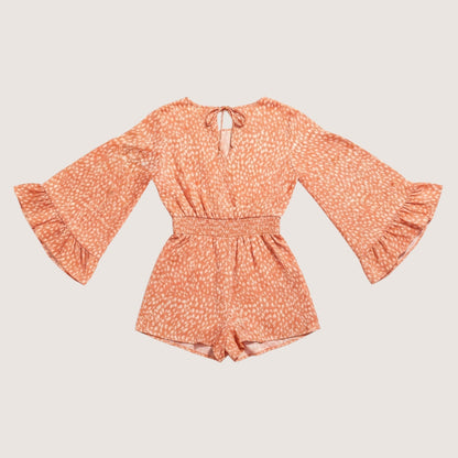 Sunset Runaway Flare Sleeve Romper