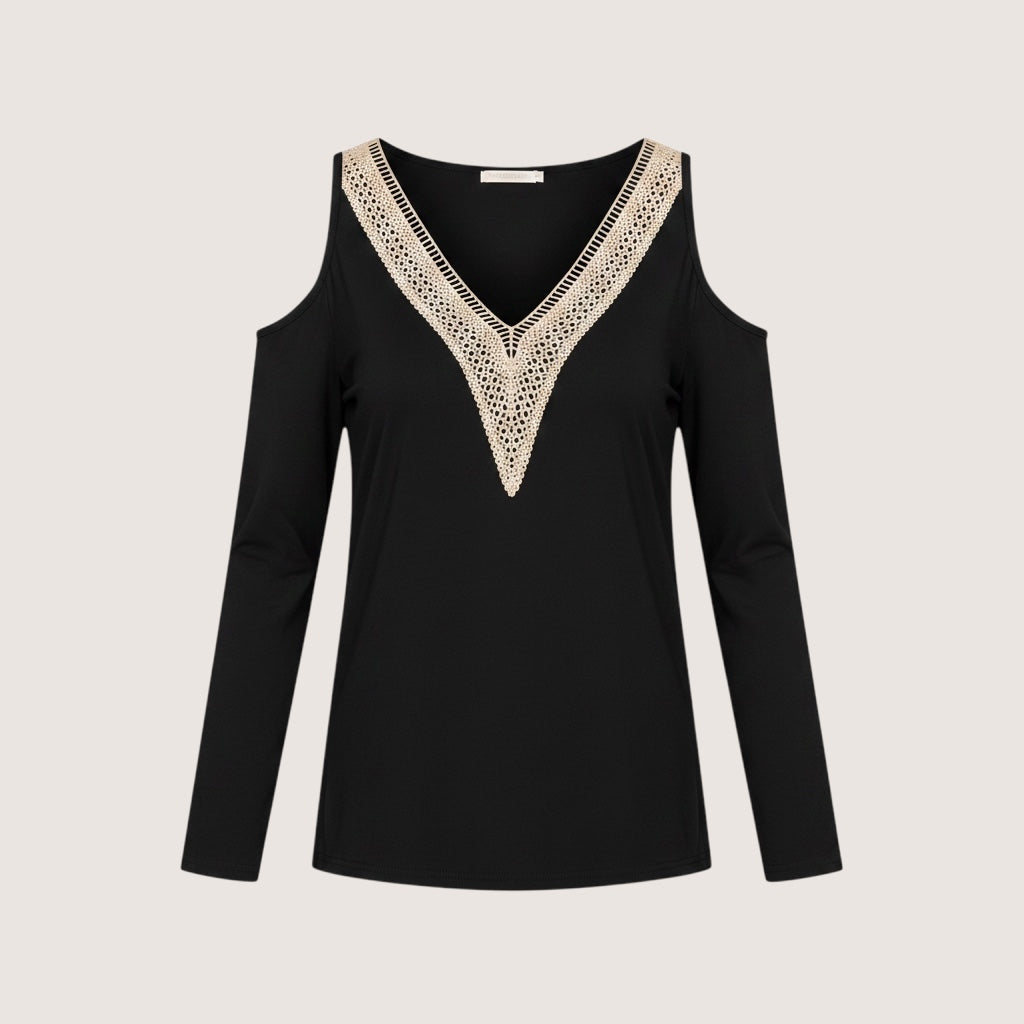 The Black Belle Cold-Shoulder Top