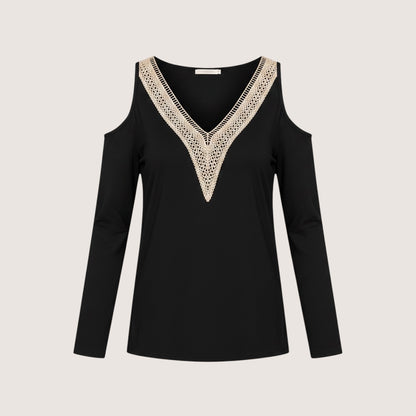 The Black Belle Cold-Shoulder Top