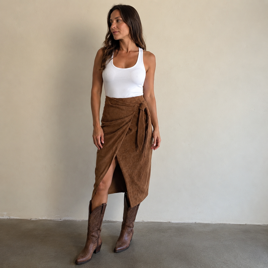 Falda midi cruzada Whiskey