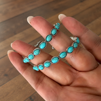 Desert Stone Hoop Earrings